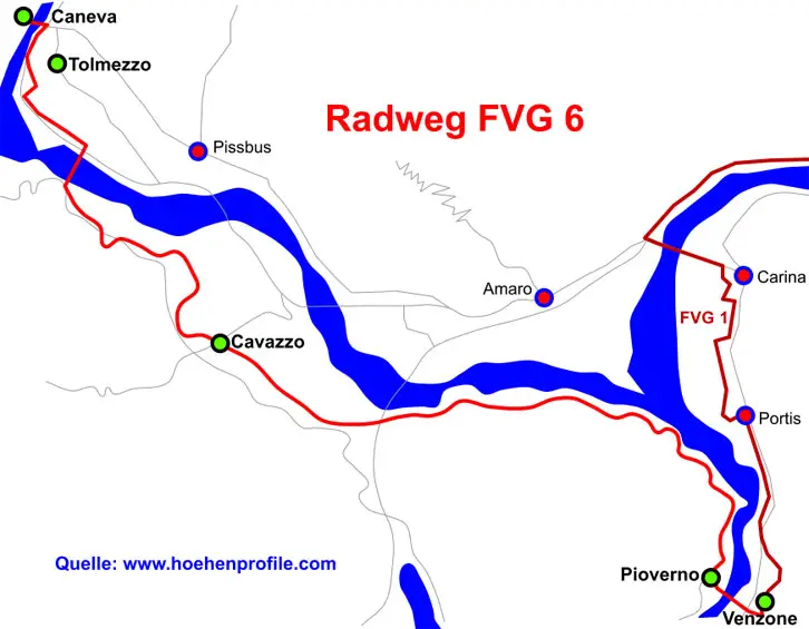 Radweg FVG 6 Friaul